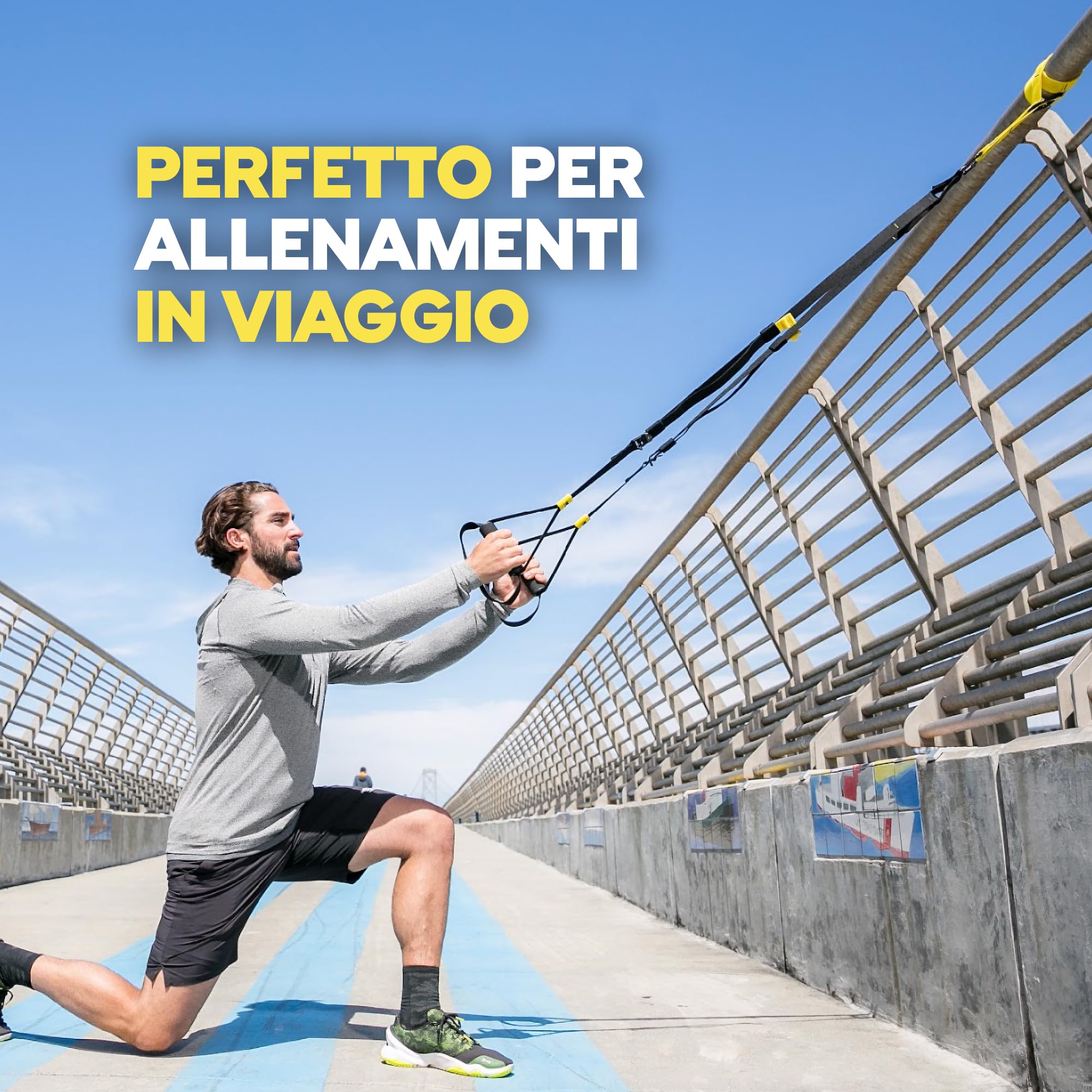 TRX GO - allenamento in sospensione - per professionisti in viaggio e percorso fitness - con TRX Training Club app - grigio