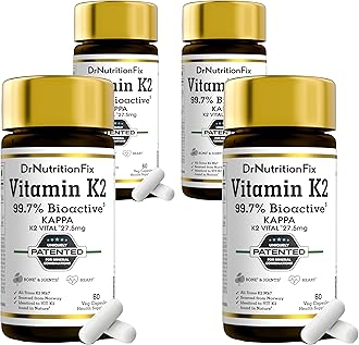 DrNutritionFix™ Vitamin K2 Vital® Delta from Balchem Europe (99+% All-Trans MK7 Active Form) | Natural K2 form Plant Origin | Clean Label | Healthy Bone & Heart | First time in India | 240 Servings