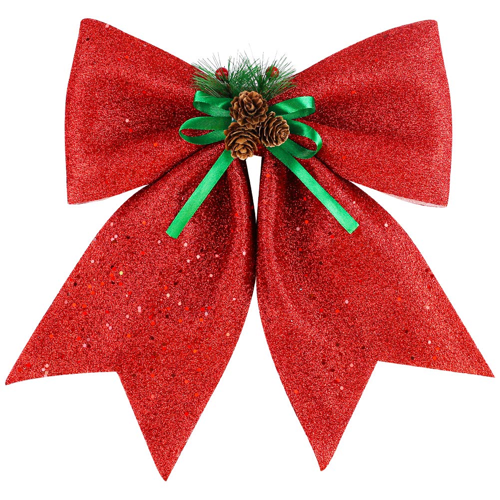 13.リボンリース Amazon.co.jp: BigOtters クリスマス装飾リボン 14.5 x 13インチ