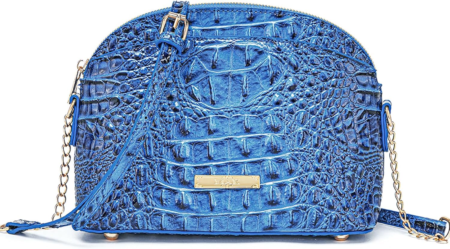 Makcr Joacbv Trendy Women Satchel Purse Crocodile Embossed Pattern Crossbody Shoulder Handbag Cute Vegan Leather Clutch