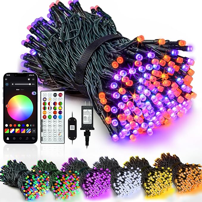 Smart Color Changing Halloween Lights with Remote & APP