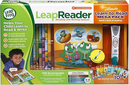 Miniatura 7 de LeapFrog LeapReader Sistema aprende a leer mega paquete de 10libros idioma Español no agarantizado verde azuladoen línea exclusivo