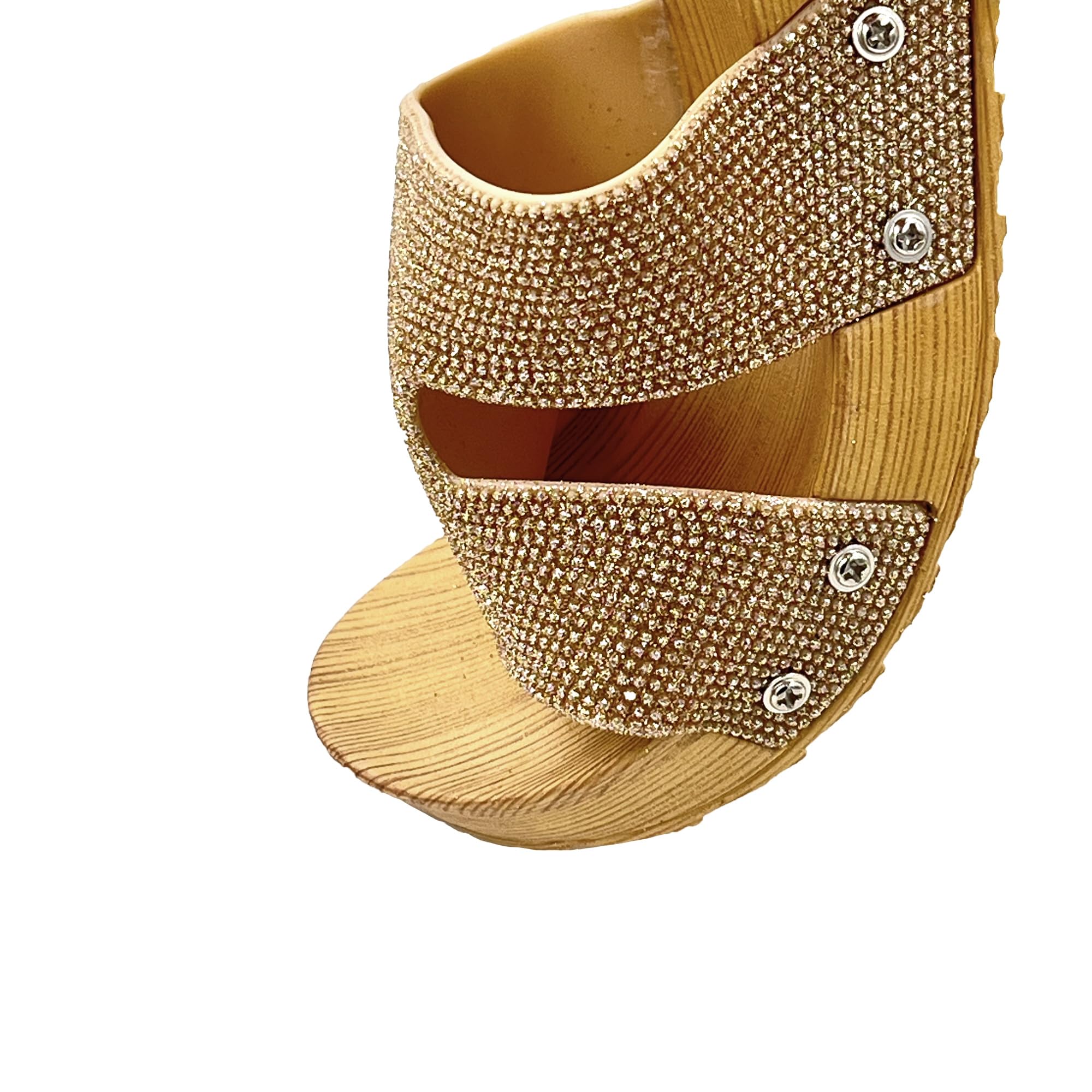 Siebi's - Badeschuhe Damen - Como - Badepantolette Glitzer mit Plateau-Sohle für Frauen - fällt klein aus
