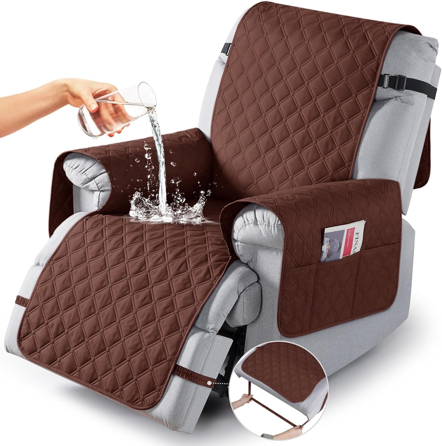 TAOCOCO 100 Waterproof Recliner Chair Covers with Leg