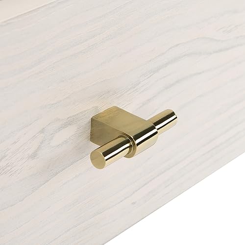 Miniatura 37 de SAFAVIEH Genevieve - Soporte de TV para pantalla plana de hasta 65 pulgadas, acabado lavado en blanco y negro, gabinete de almacenamiento moderno de