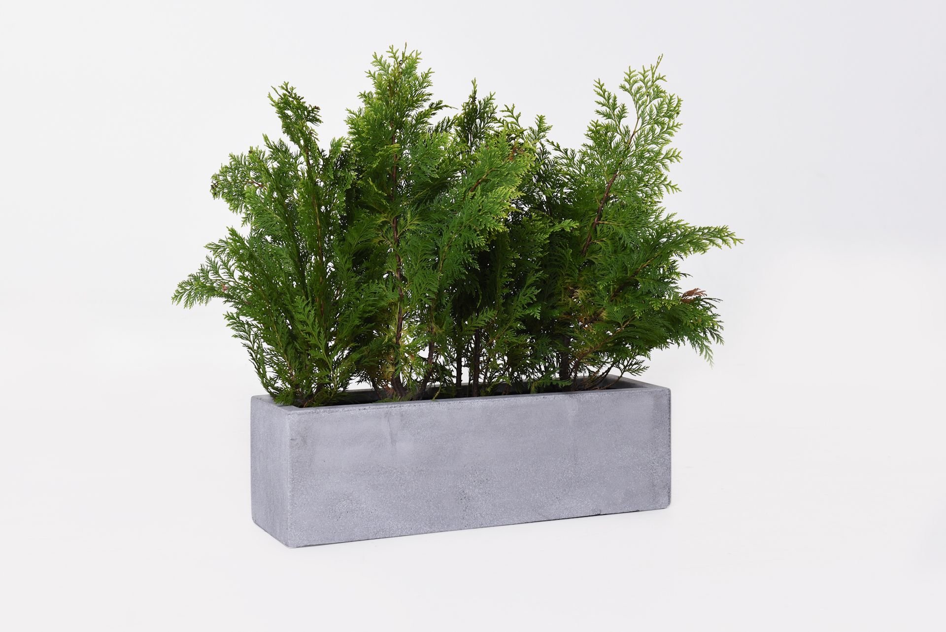 VIVANNO Blumenkasten Balkonkasten Pflanzkasten Fiberglas FLOBO Beton-Optik grau - 15x60x17 cm