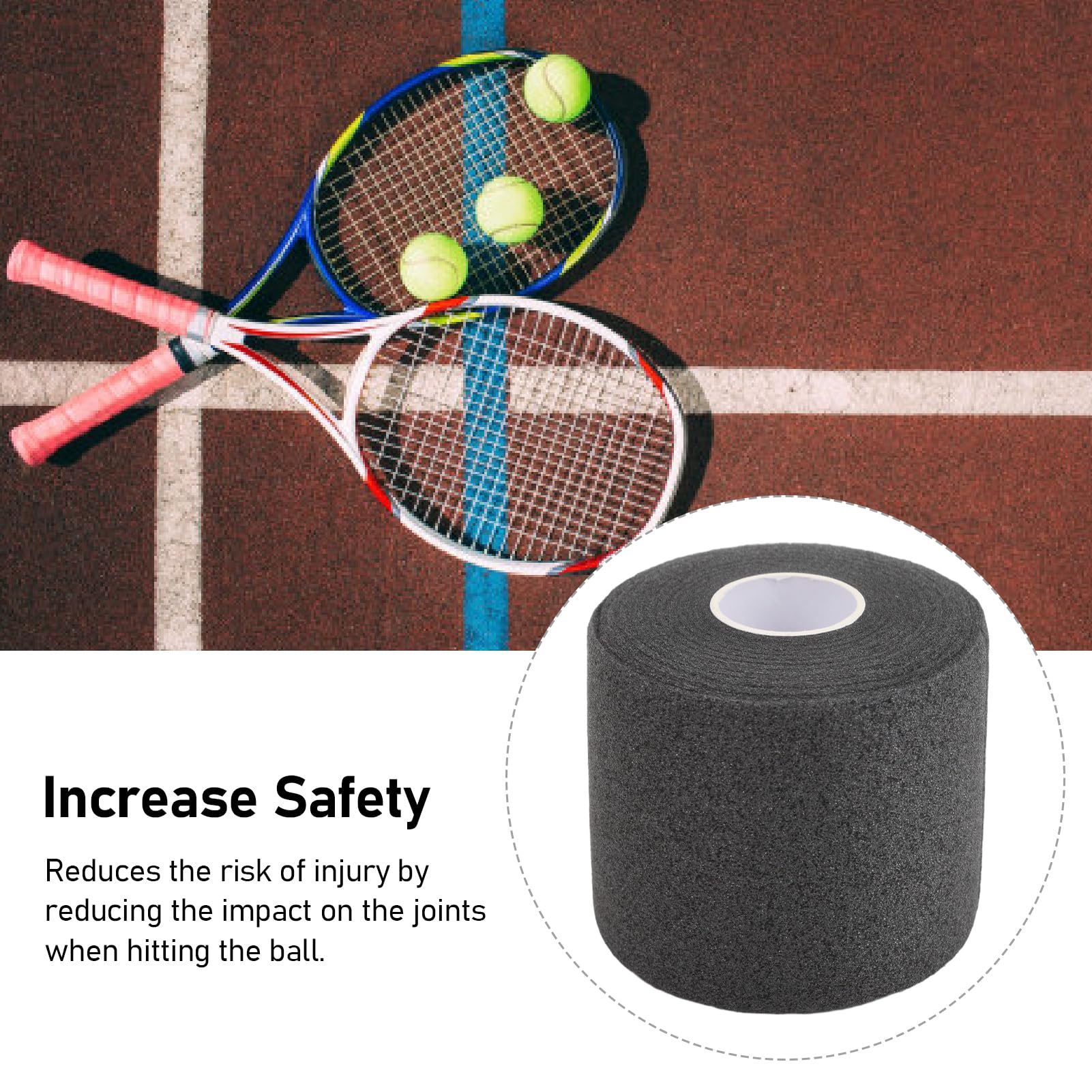 Alomejor Il Cuscino per Racchetta Badminton Migliora la stabilità e Il Controllo con Materiale Poliuretano Premium, per Le Partite di Badminton