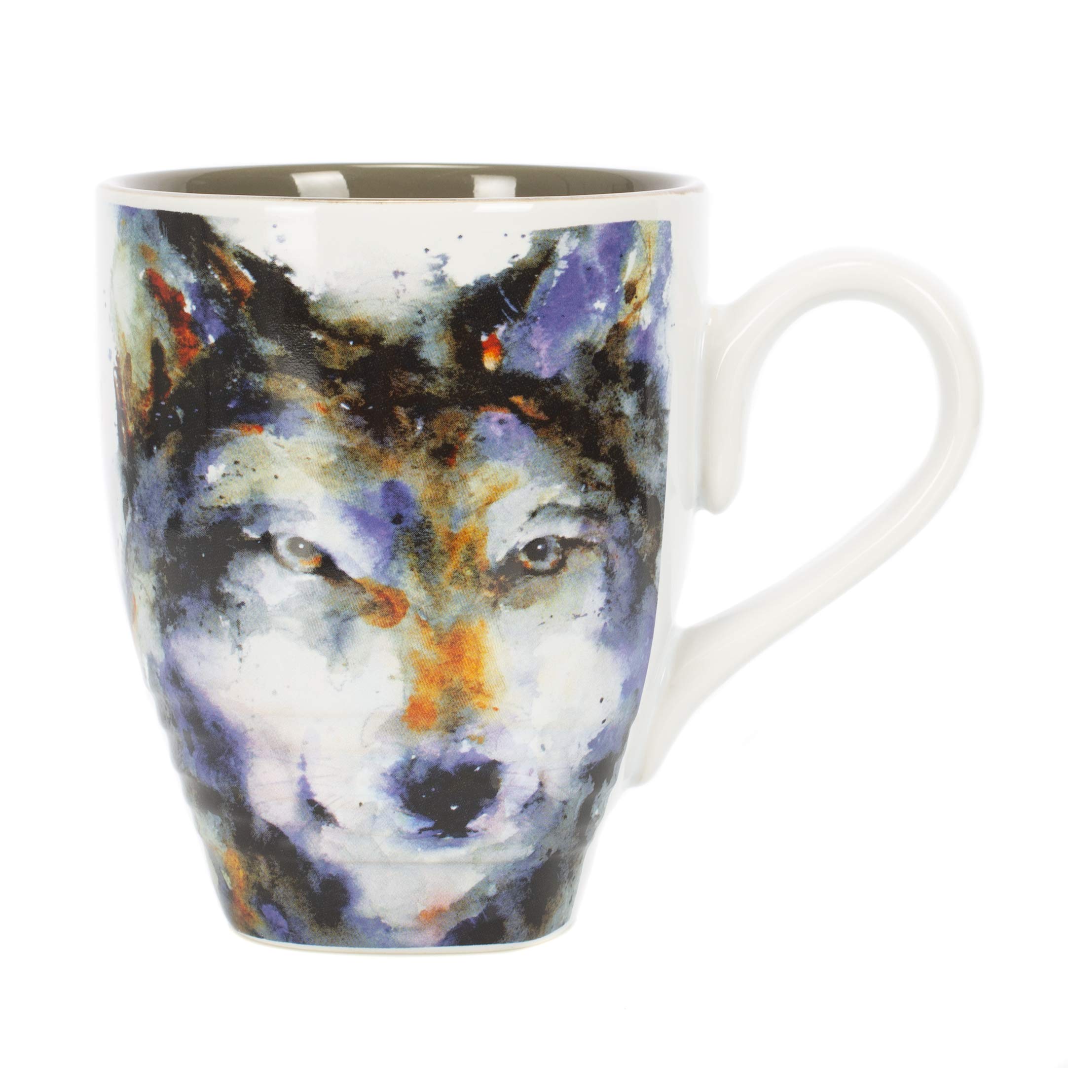 Big Sky Carvers Wolf Mug, 16-Ounce, Multicolor