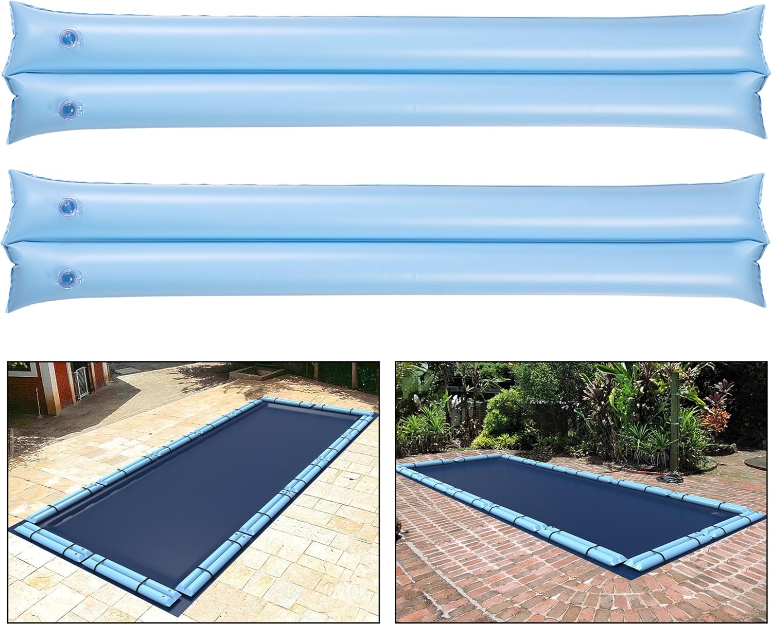 LFUTARI 2 Pack Pool Cover Tubes Double Chamber Pool