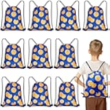Yiyiring 30 Pcs Cookies Drawstring Gift Bags Cookies Party Favor Bags for Chocolate Chip Cookie and Milk Theme Birthday Baby Shower Party Supplies(Cartoon)