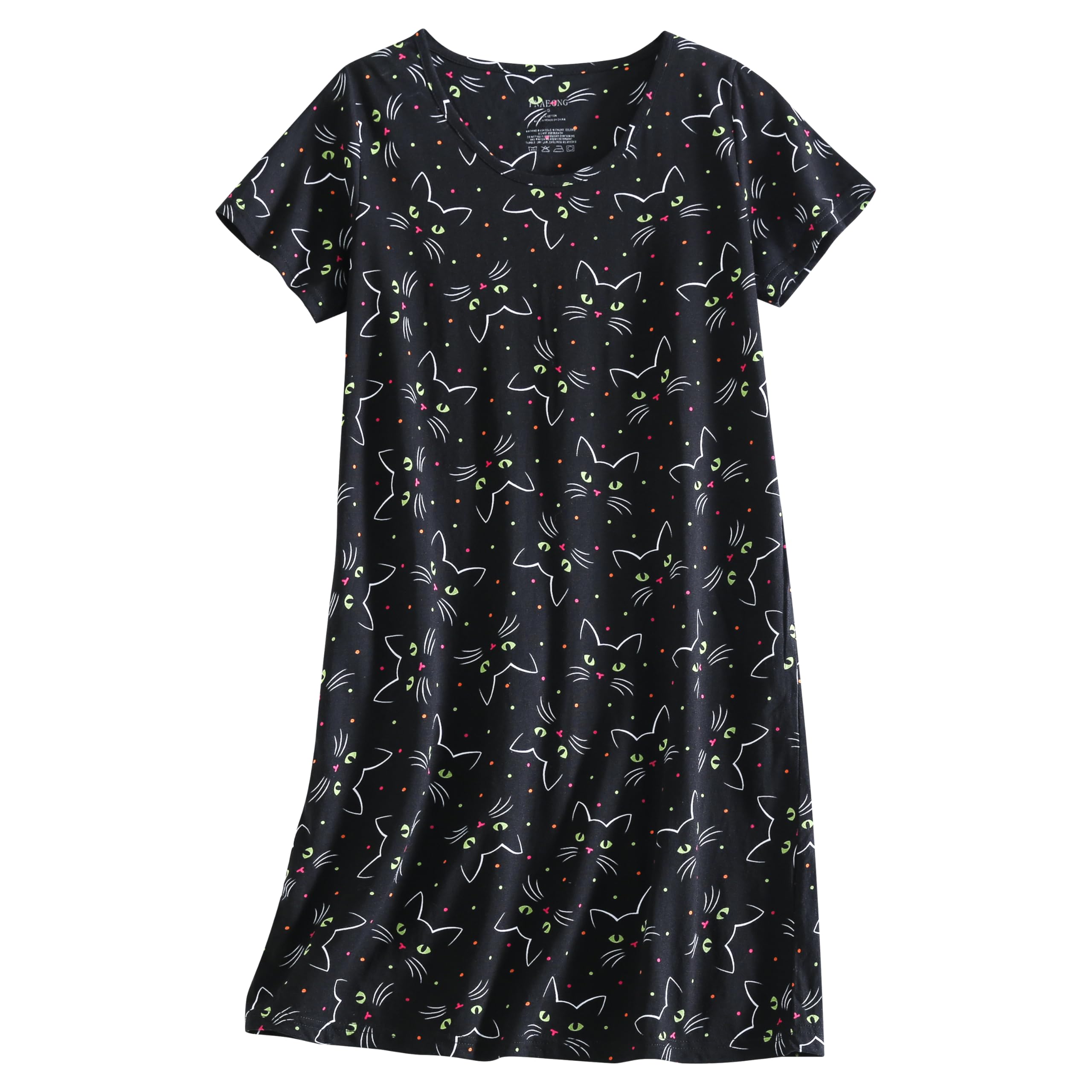 PNAEONG Women's Cotton Nightgown Sleepwear