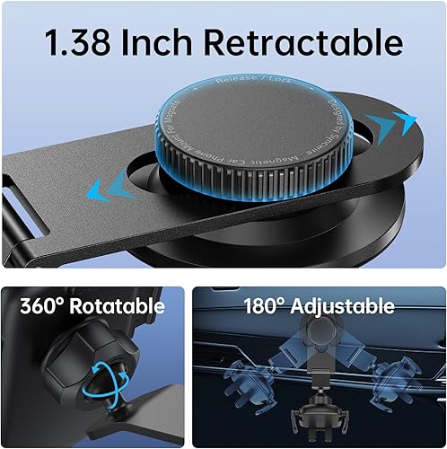 Miniatura 7 de SYNCWIRE Soporte de teléfono de coche para tablero universal súper estable Soporte de teléfono de coche brazo plegable de aleación de aluminio para