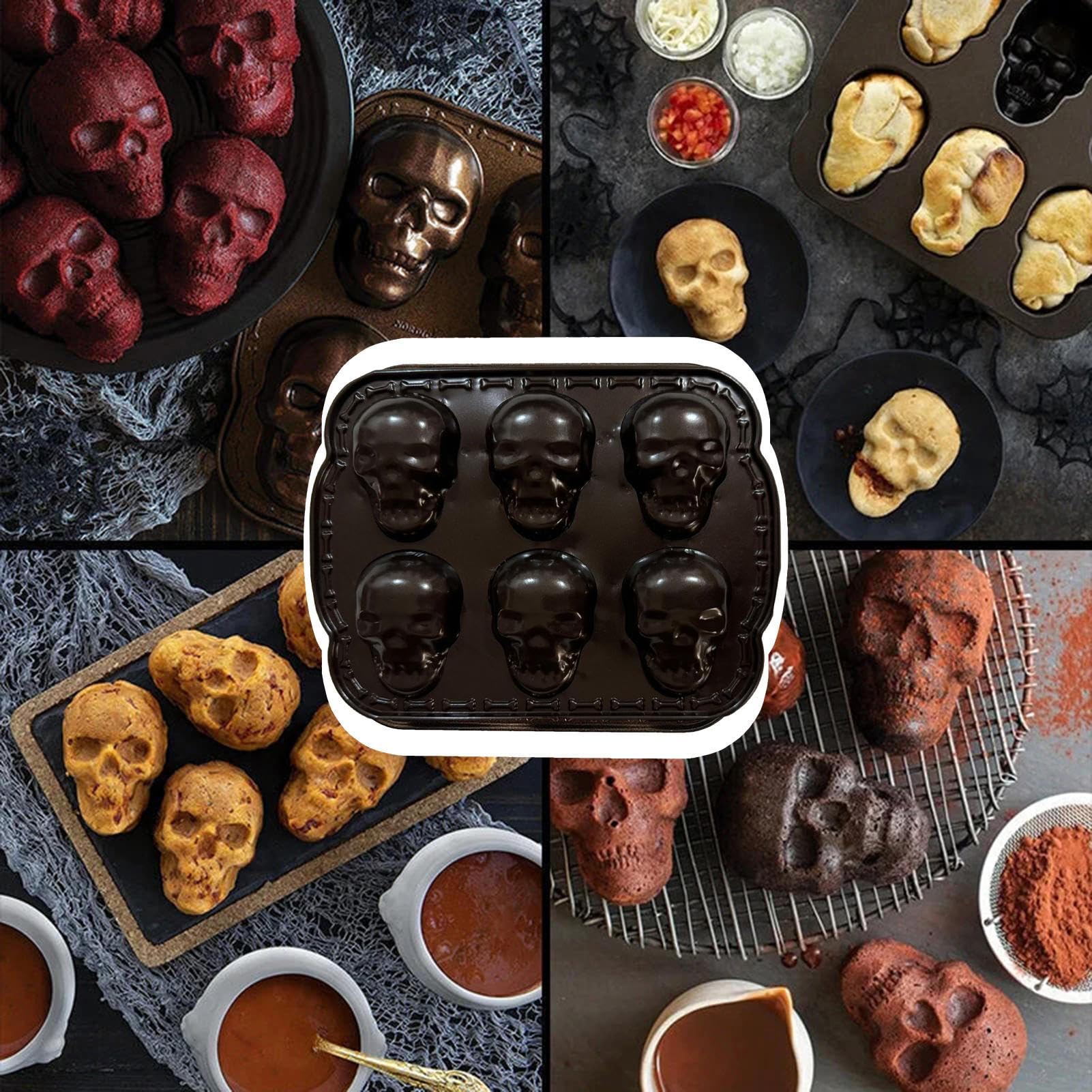 PRETYZOOM Halloween Eiswürfelform Skelett – Aus Silikon, Für Eis, Schokolade & Kekse, 17x16 Cm