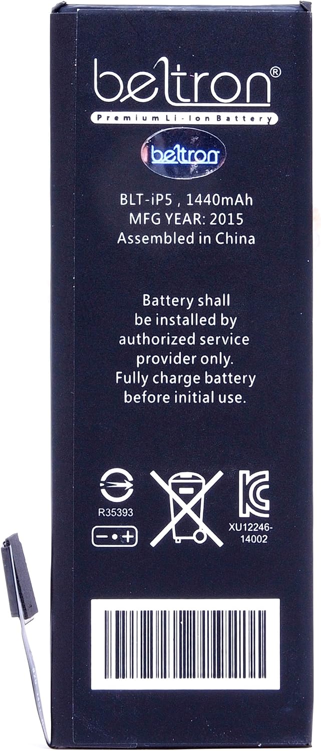 New 1440 mAh BELTRON Replacement Battery for iPhone 5 - (Compatible with all iPhone 5 Carriers) - BELTRON BLT-iP5