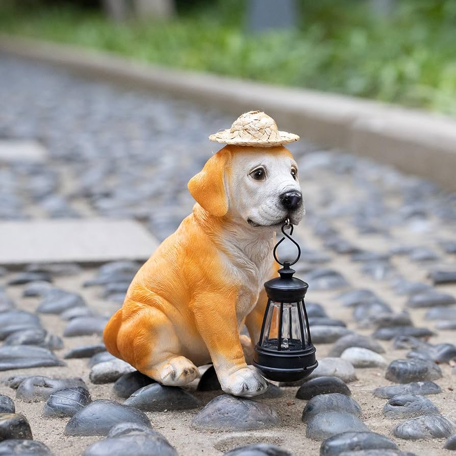 Amazon.com : Jy.Cozy Garden Dog Statues - Adorable Resin Dog