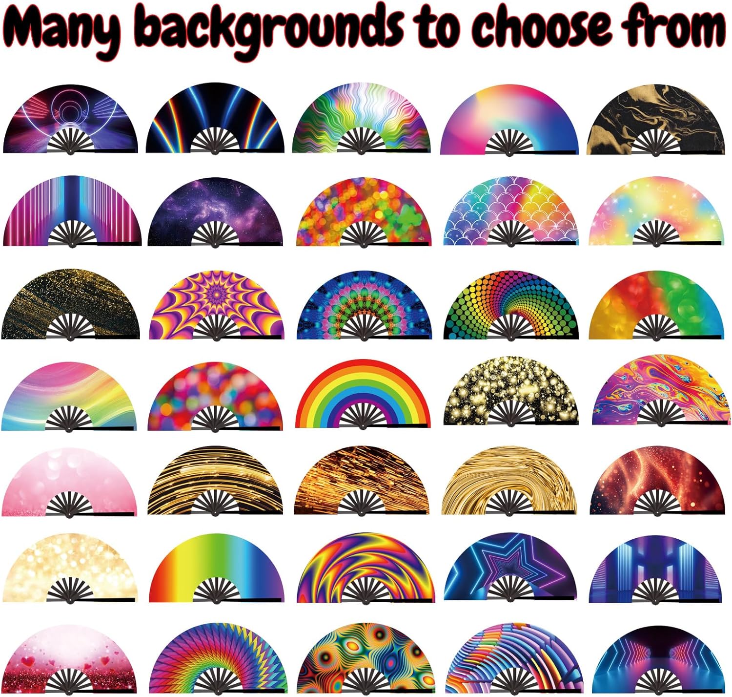 Custom Fans 13Inch - Personalized Line Dance Fan with Photo/Text Printing, Personalized Handheld Fans for Wedding, Party & Cosplay (5-200Pcs)