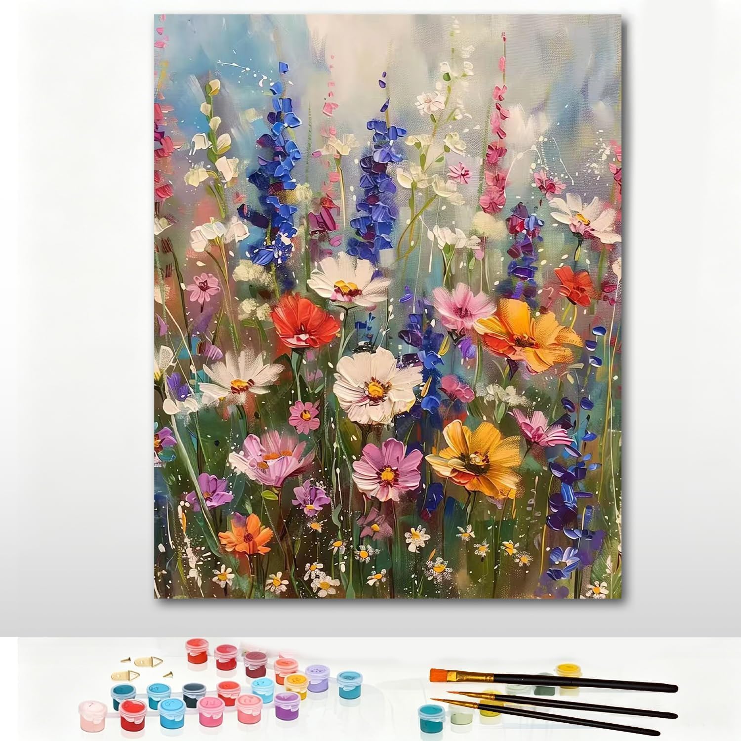 Pxzcrypha Wild Flowers Paint by Numbers Kit for Adults 16X20inch