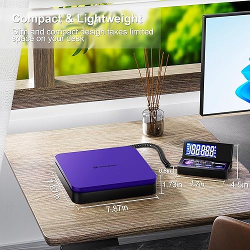 Miniatura 5 de Báscula de envío digital de 110 lbs0.1 oz precisa, escala postal con 5 unidadesLCDtarefunción de retención, apagado automático, escala de franqueo