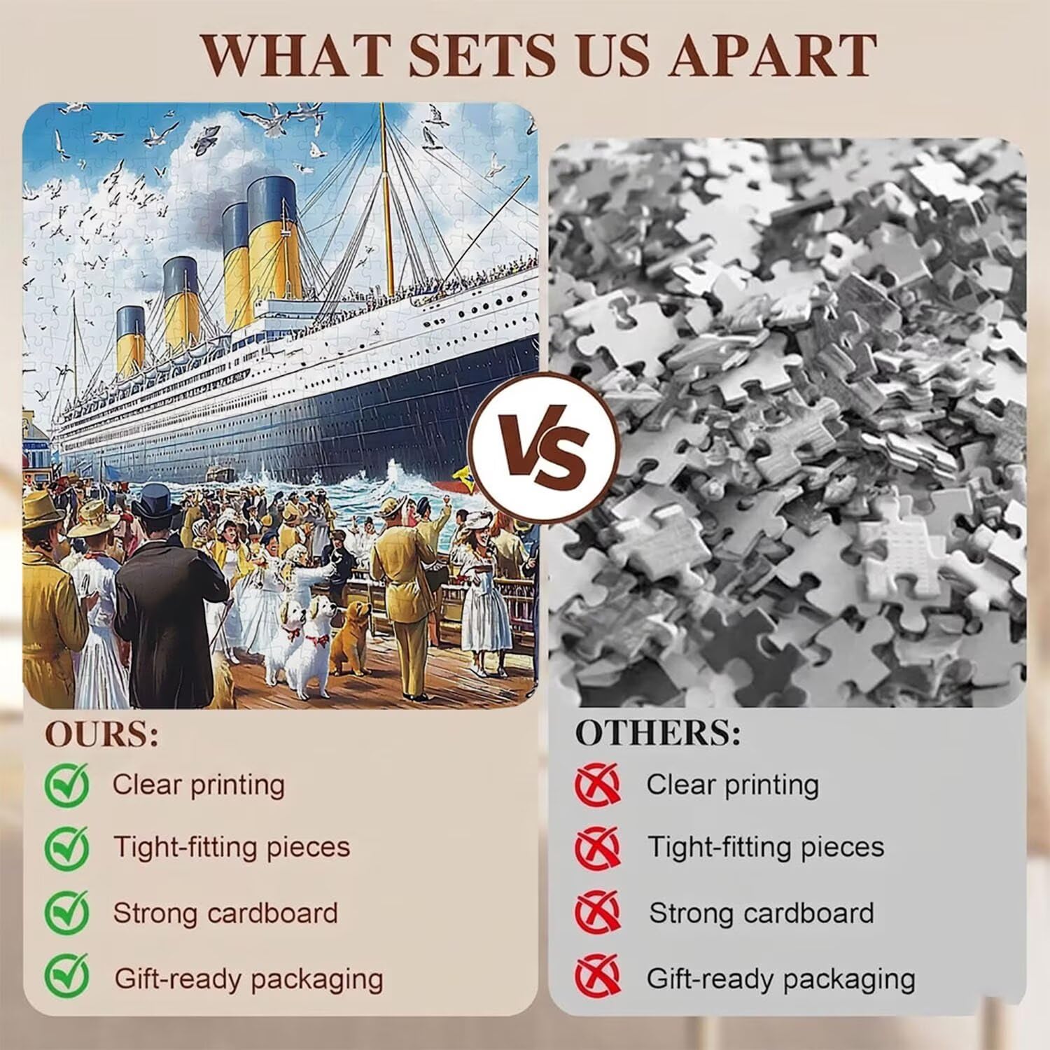 navi molo Puzzle 2000 Pezzi per Adulti, Puzzle in Legno - Collezione Classica con Poster Incluso - Sfida di Concentrazione e Passatempo Antistress, Gioco Educativo per Famiglia, 99 x 70 cm f0-643