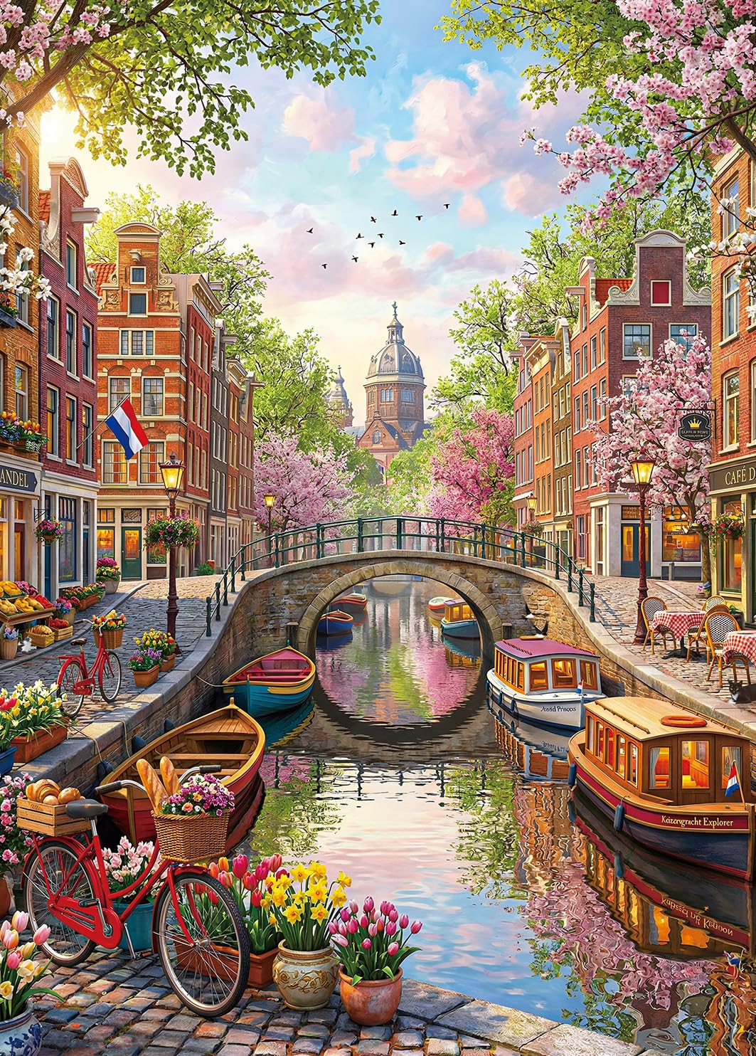 Puzzles 1000 Pieces for Adults-Charming Amsterdam
