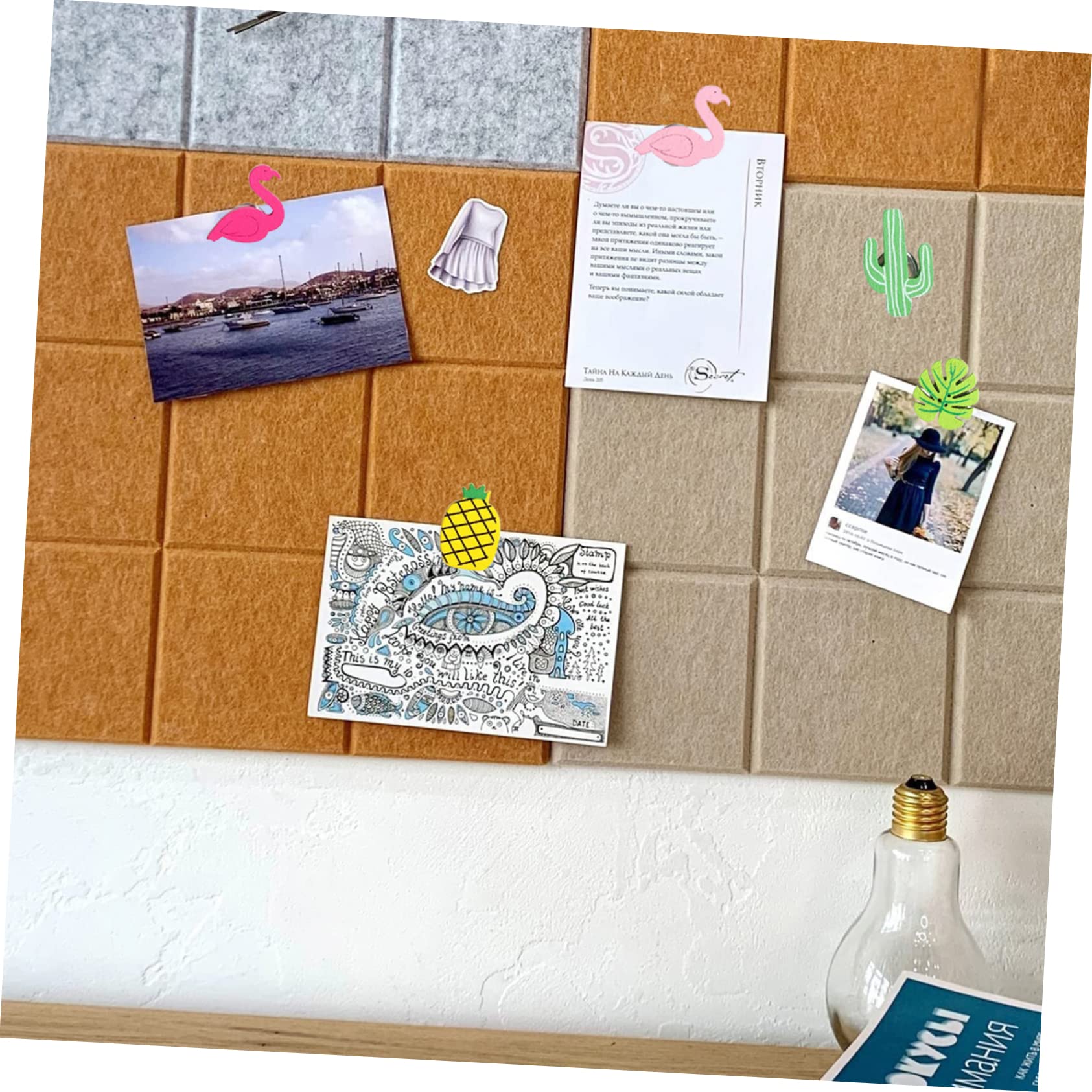 Veemoon 5 Sätze Wanddekorative I-förmige Nägel Büro Daumennägel Stecknadeln Korkplatte Kleine Reißzwecken Drücken Dekorative Reißzwecke Holznägel Dekorative Thumbtacks Hölzern 30 Stück * 5