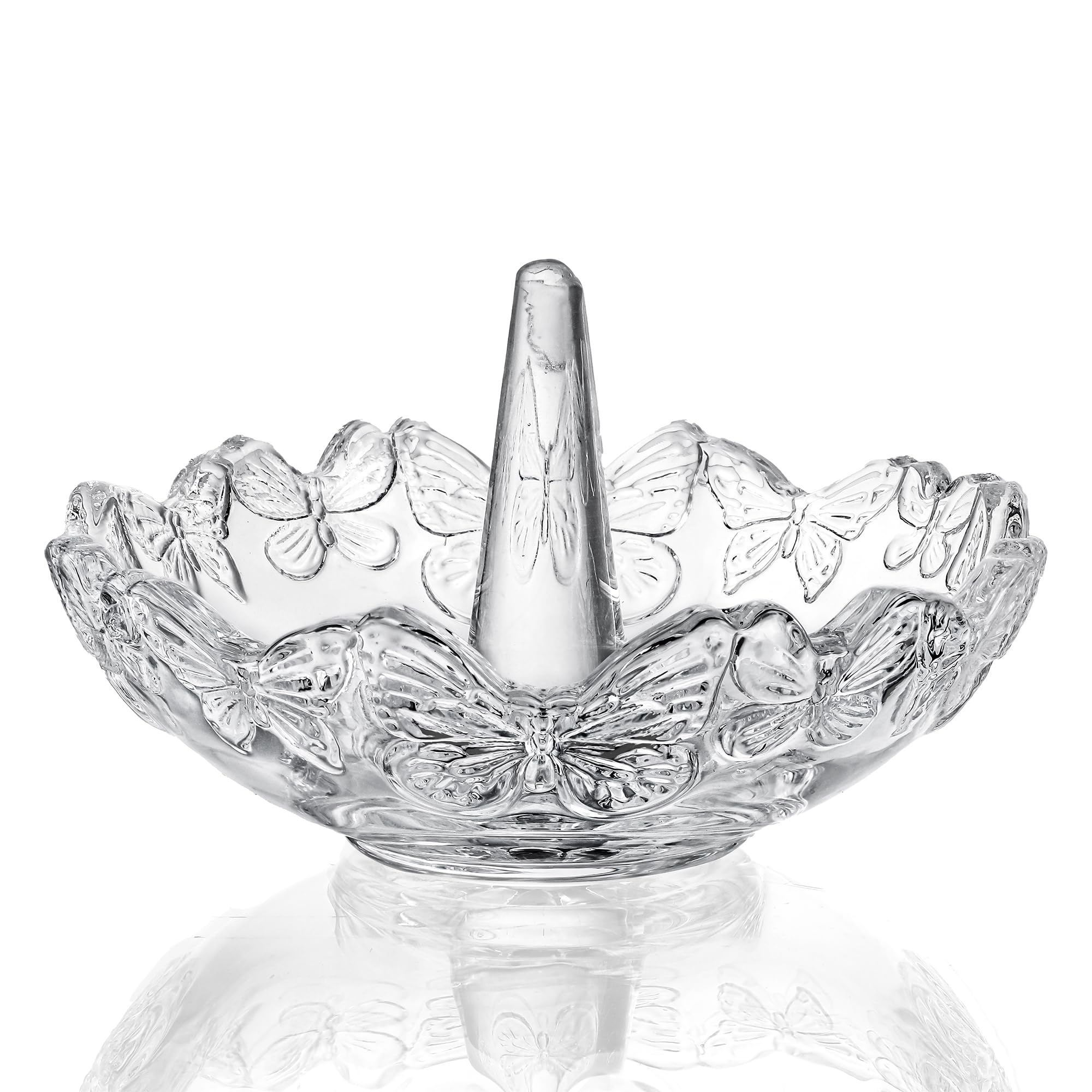 Support de bague en cristal transparent pour cadeau de mariage