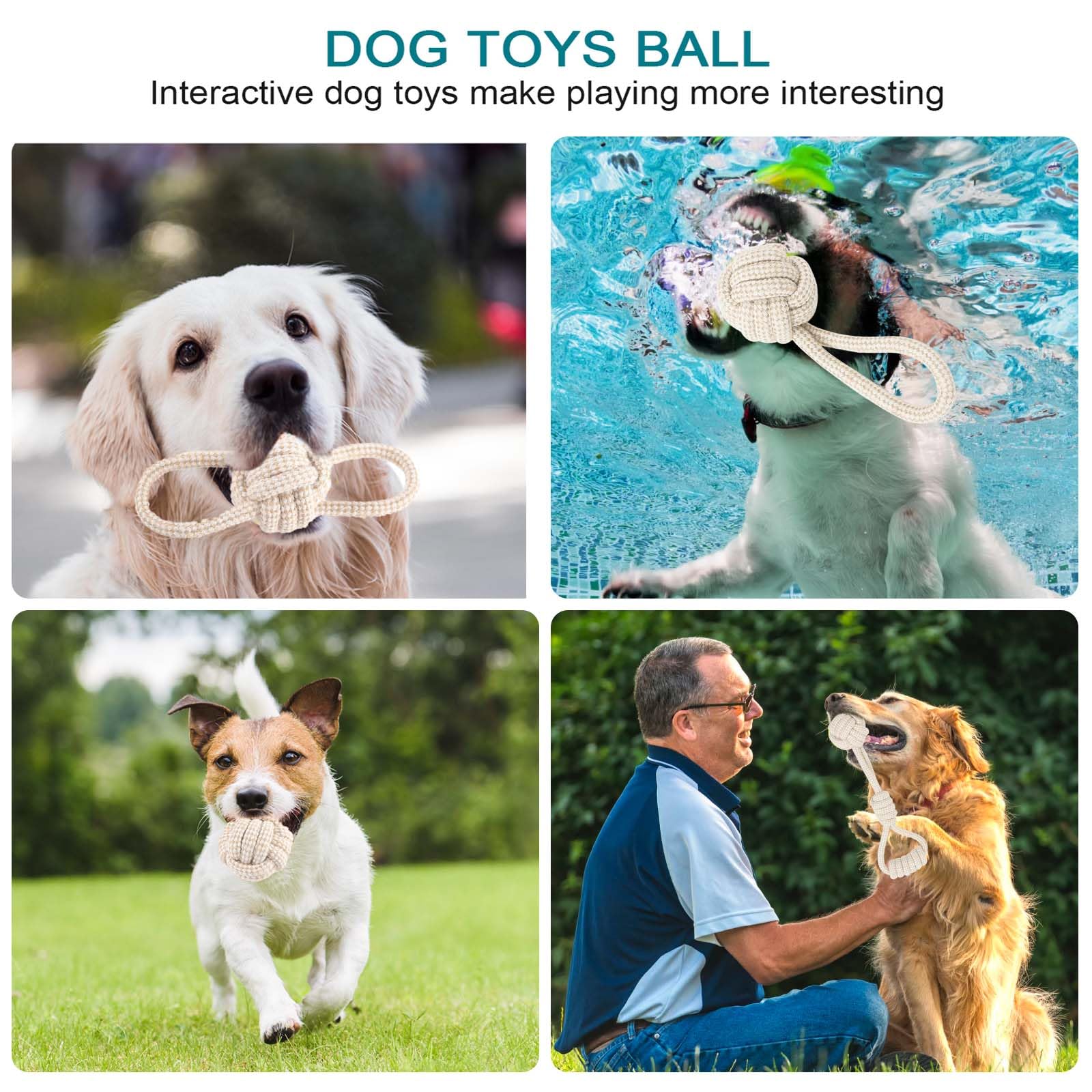 KITDAHOM 9er Hundespielzeug Set Aus Baumwolle - Spielzeug Für Welpen & Kleine Hunde