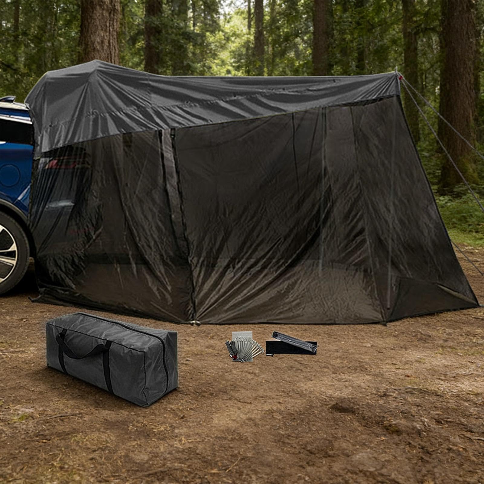 Tenda da campeggio per auto, tettoia impermeabile anti-UV, 310 x 198 x 190 cm, antivento, per auto, escursioni, viaggi, pesca, attività all'aperto, camion, veicoli
