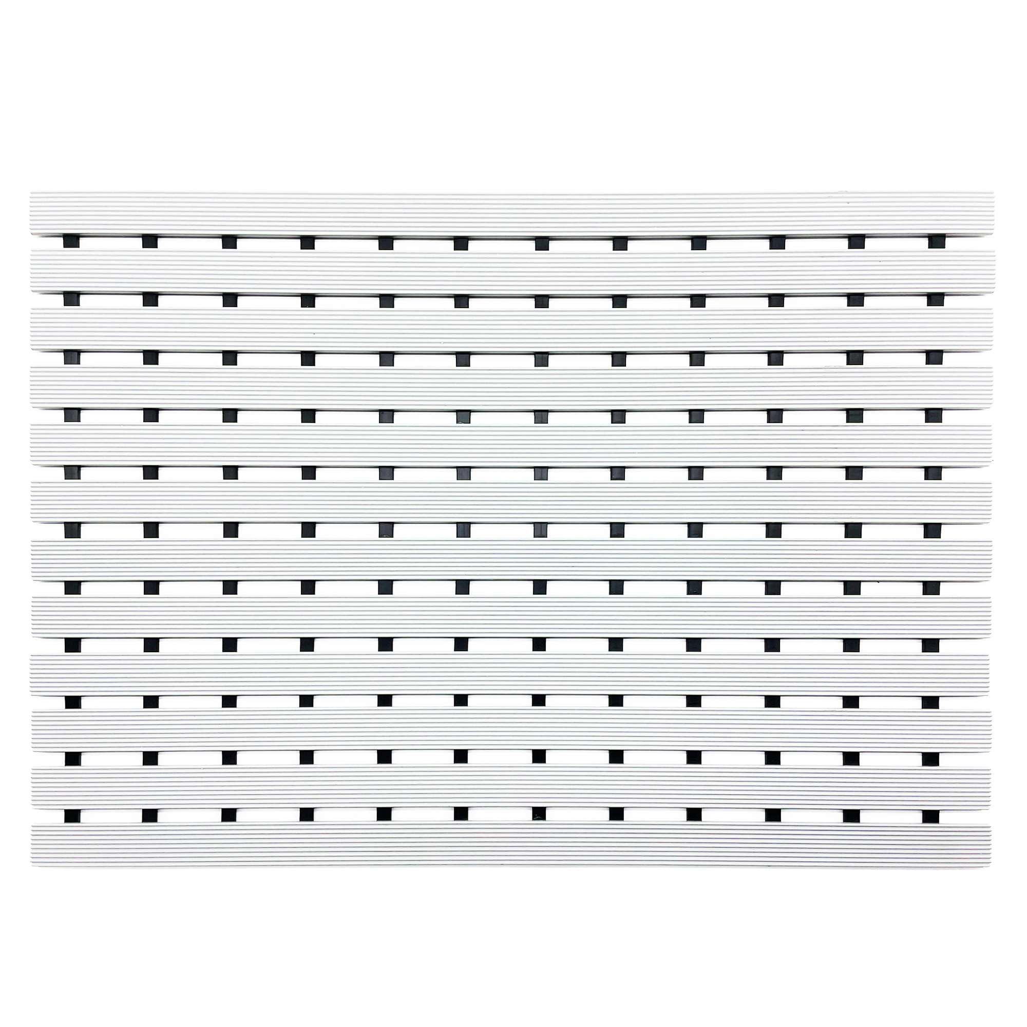 Rackhams White Non-Slip Pvc Duckboard Shower Mat - 61Cm X 43Cm