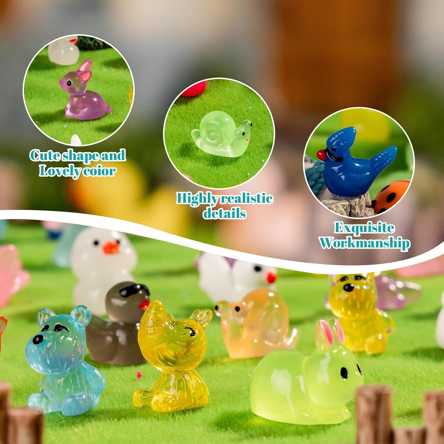 300pcs Mini Resin Animals300 Styles Variety Tiny Animals Figures Miniature Little Small Animal Figurines Bulk for Micro Fairy Garden Landscape Accessories Hide Crafts Decor Aquarium