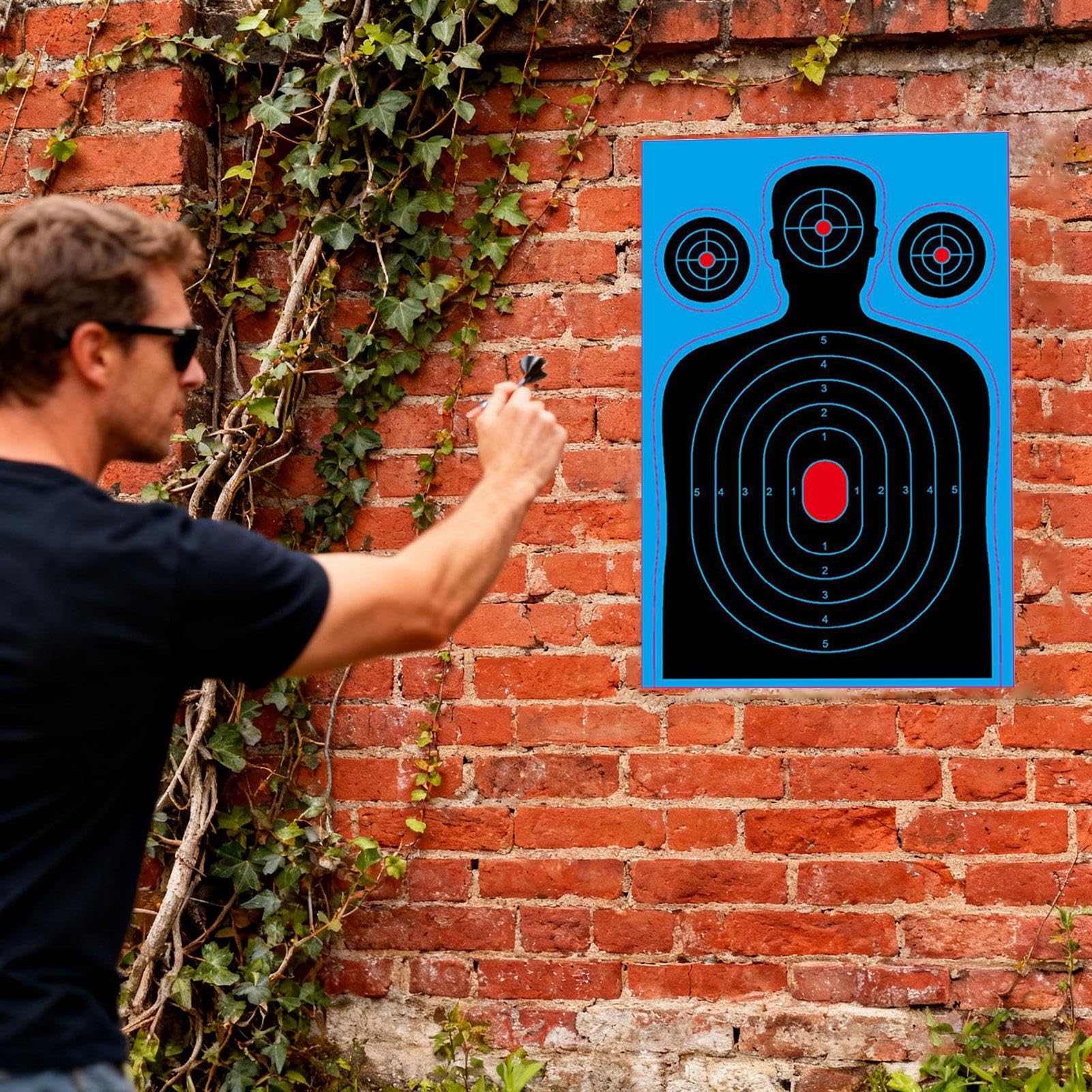 Bersagli da tiro - Sagome 18x12 nel raggio d'azione | Mini Silhouette Splatter, Bersaglio per Fucile ad Aria Compressa, Bersaglio Splatter 10 Pezzi, Carta per Esercitazioni di Lancio per Competizione