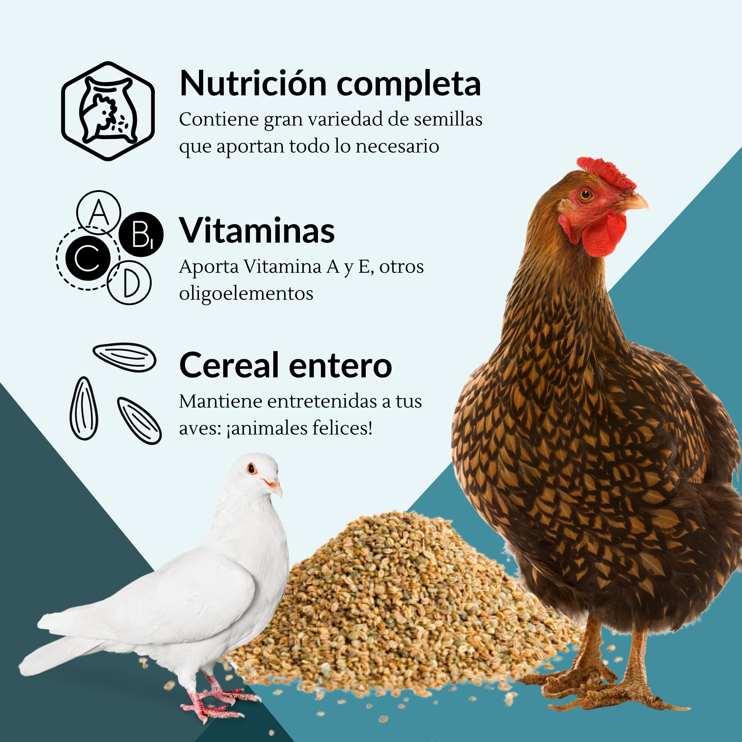 Mangime misto per uccelli, sacco da 30 kg, mangime di prima qualità | Ricco di nutrienti e proprietà, tutti i tipi di uccelli, la confezione può variare