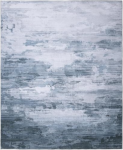 Miniatura 3 de HOMBYS Alfombra moderna de 9 x 12 pies para sala de estar, dormitorio, alfombra grande de estilo bohemio con respaldo antideslizante para