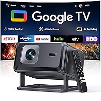 Proiettore 4K【Google TV/Compatibile con Netflix】Videoproiettore Auto Focus e 6D Keystone