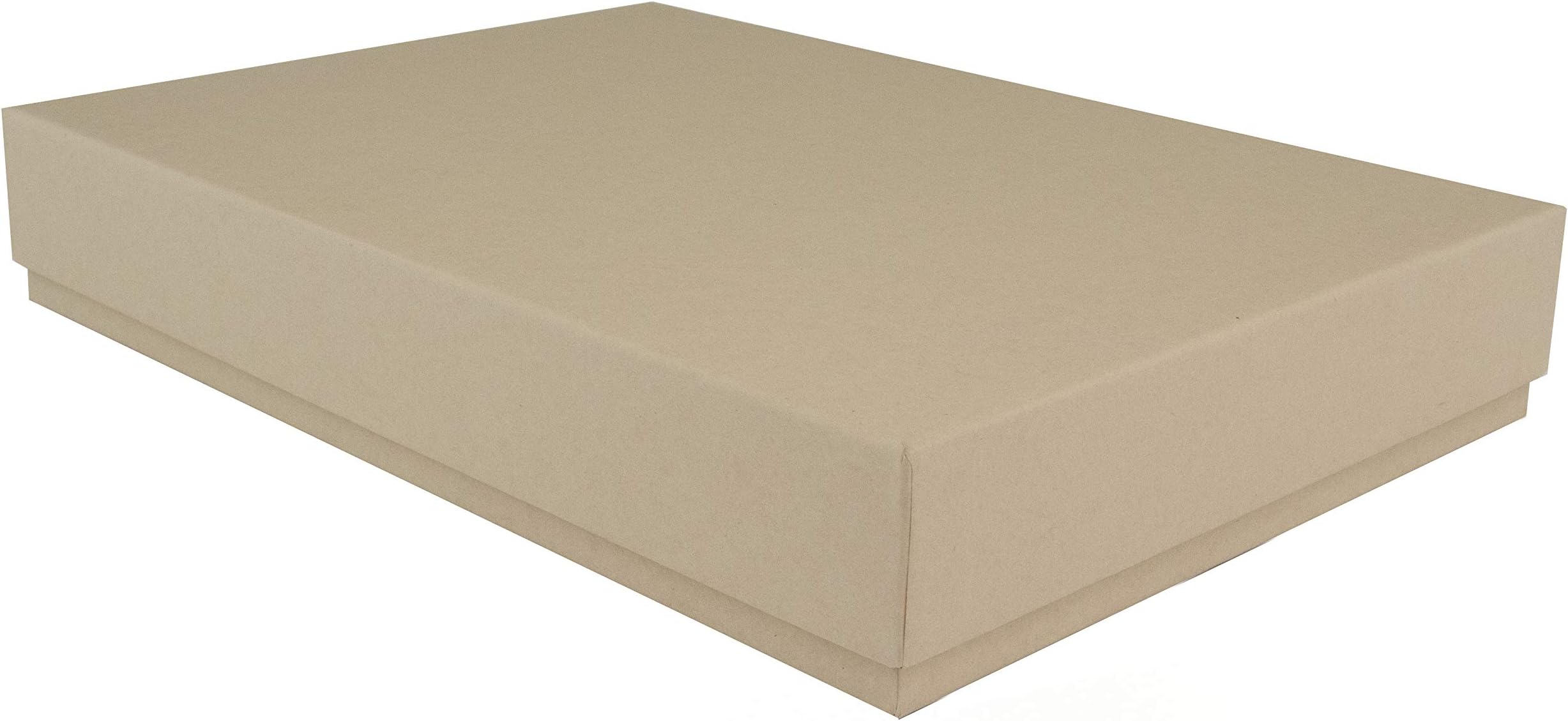 A4 Eco-friendly Luxury Rigid Presentation Gift Box, 315 x 220 x 53mm, Kraft | Deep Gift Box Suitable For Clothes, Books, Stationery & More | 2-Piece Design, Recyclable, Kraft Paper