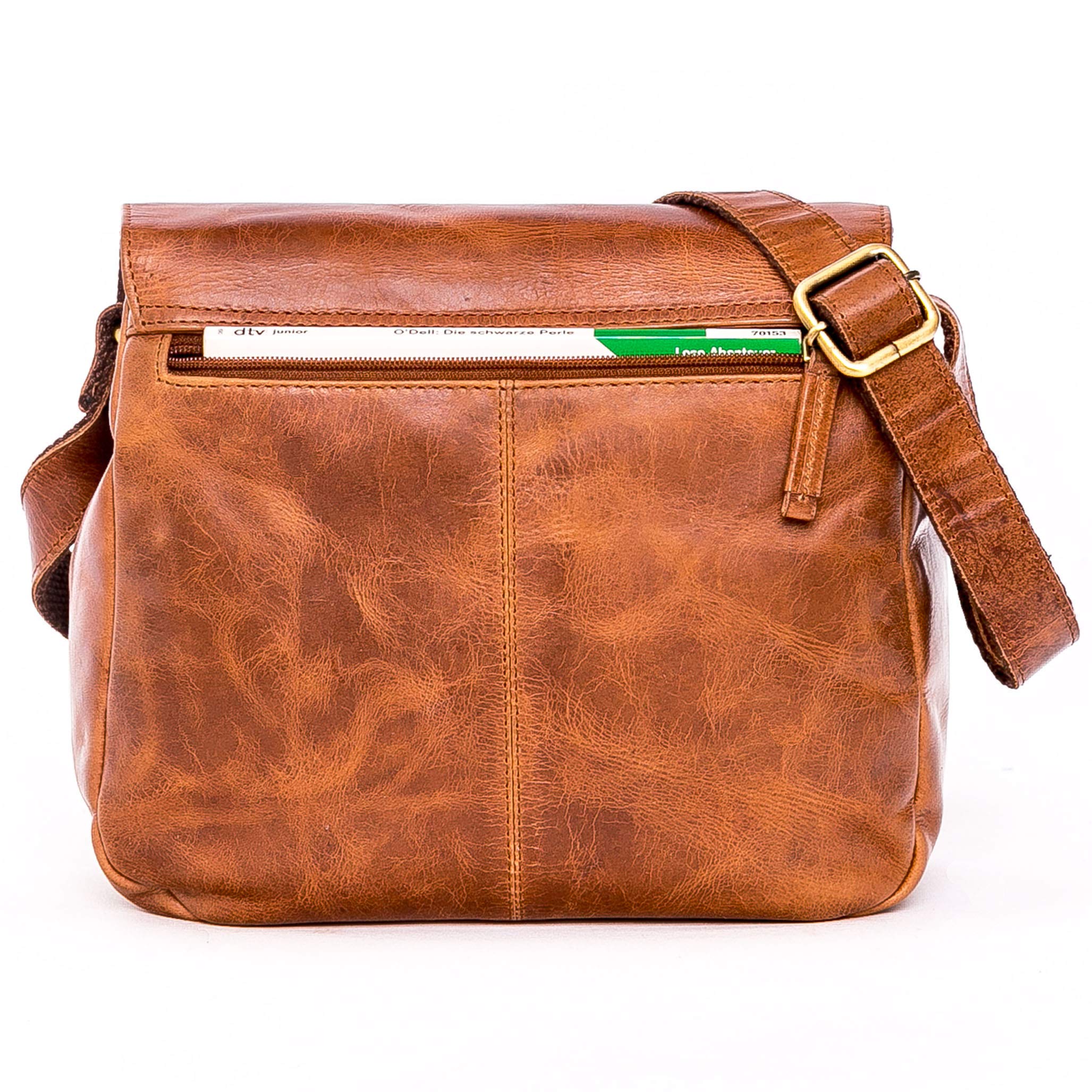 ALMADIH Borsa in pelle di vaccetta donna LOLA marrone deluxe Bandoliera a mano Borsetta a tracolla tracollina monospalla Shopping Porta documenti da lavoro satchel tote grande capacita