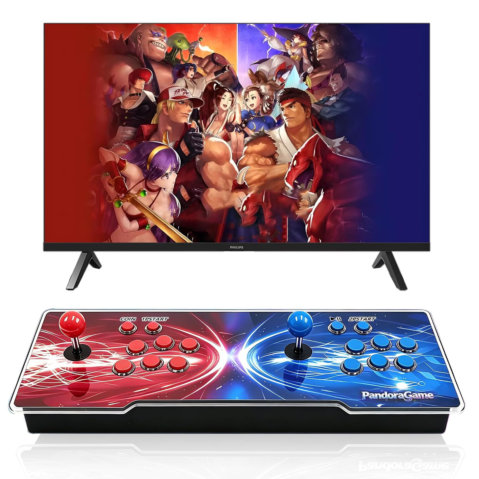 32000 in 1 Arcade Game Console with Dual Joysticks, 1-4 Players