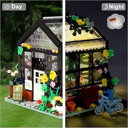Miniatura 2 de QLT QIAOLETONG Juego de construcción de casa de flores, compatible con Lego Flowers House crea elegancia y ambiente cálido, con hermosa caja de