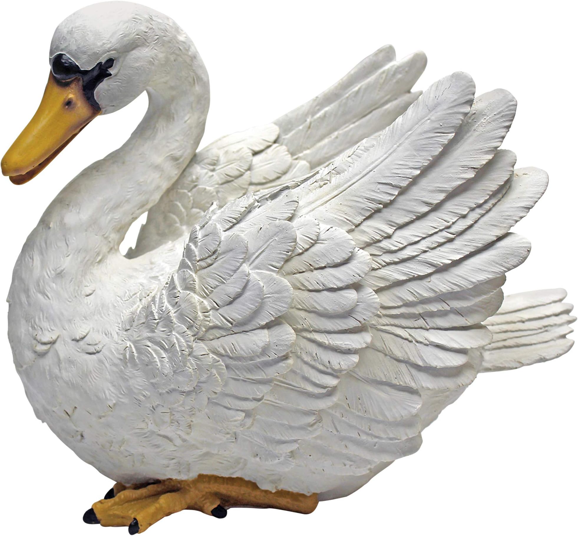 Design ToscanoThe Swan of the Lake Garden Statue, Multicolored