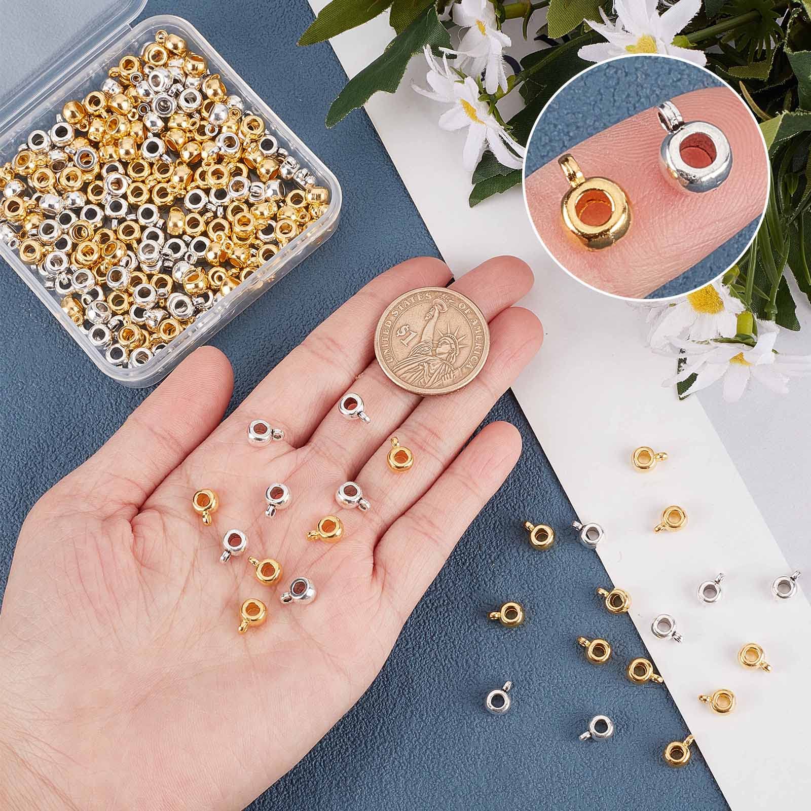 SUNNYCLUE Glasperlen Set – 110 Stück, 11 Stile, Schwarz/weiß, Mit Großem Loch Für Schmuck