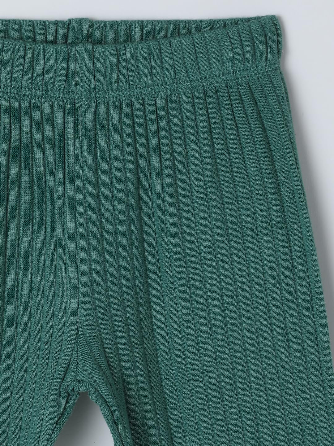 Milou Cotton Solid Full Length Bio Washed Leggings - Green - Image 7 thumbnail