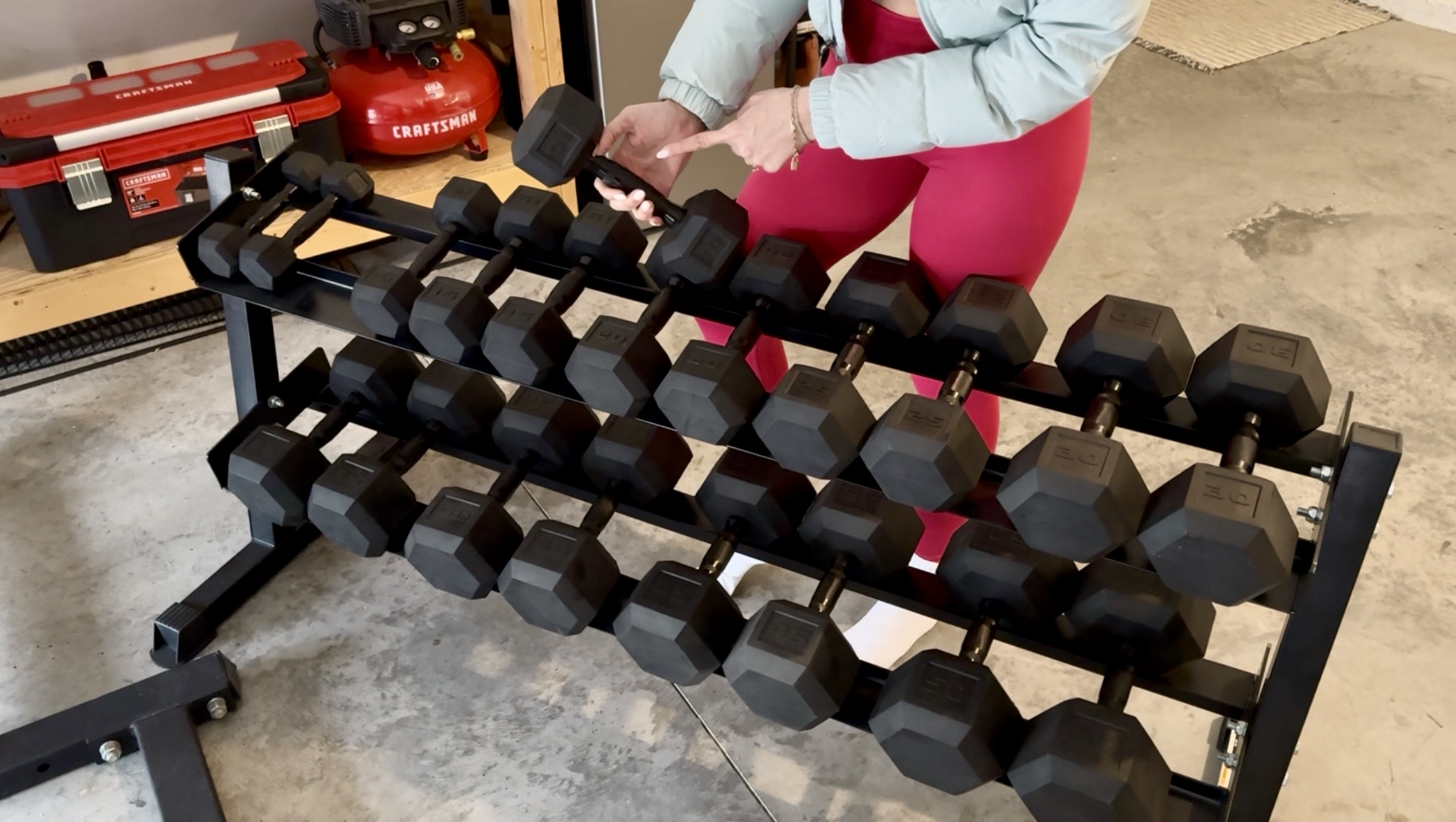 Dumbbell Rack Layout Watch Home Gym Dumbbell Set With Rack - Layout & Weights Overview on ...
