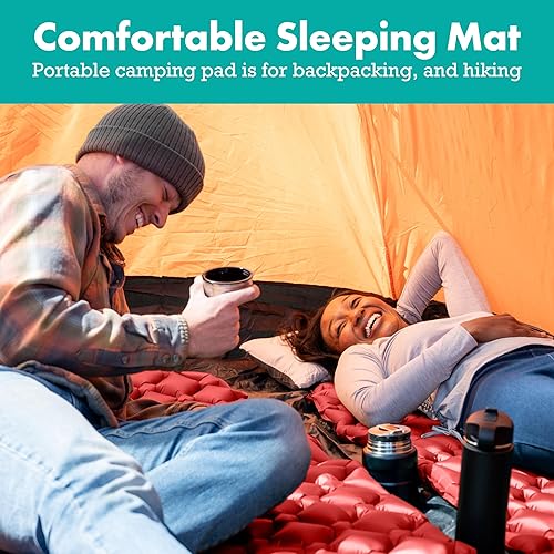 Miniatura 2 de Sleepingo Almohadilla de dormir para campamento, tapete de dormir ultraligero para campamento, mochileros, senderismo, colchón de aire ligero,