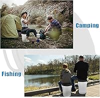 Vista 8 de Foxtune Asiento de cubo giratorio de 360 grados, tapa de cubo de 5 galones, cojín de asiento giratorio, silencioso, cómodo, resistente al agua