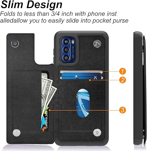 Miniatura 2 de Rossy Funda para Moto G 5G 2022 para Moto G 5G 2022 Funda de teléfono con 1-37 versículos de la Biblia, patrón cristiano de piel sintética, soporte