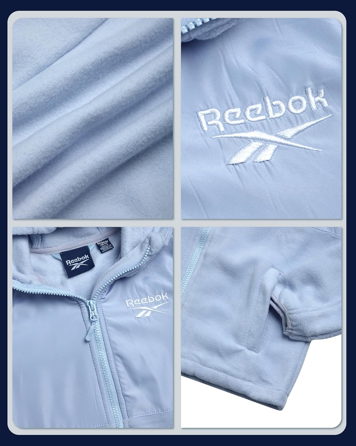 Reebok Girls Fleece Jacket Weather Resistant