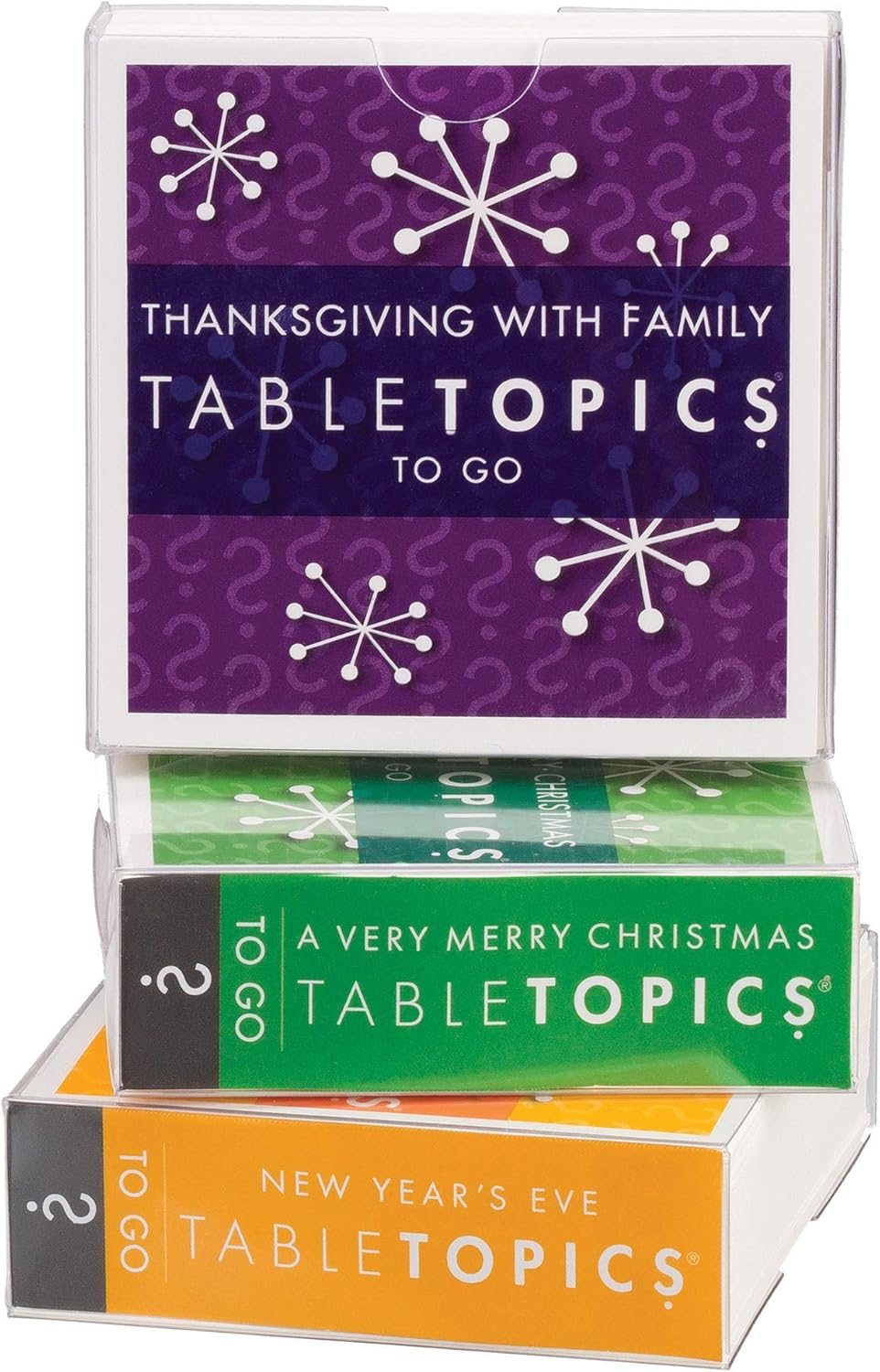 TableTopics Holiday Conversation Pack for Families, 120 Festive Conversation Cards for Thanksgiving, Christmas, & New Year's Eve, Family Bonding Game