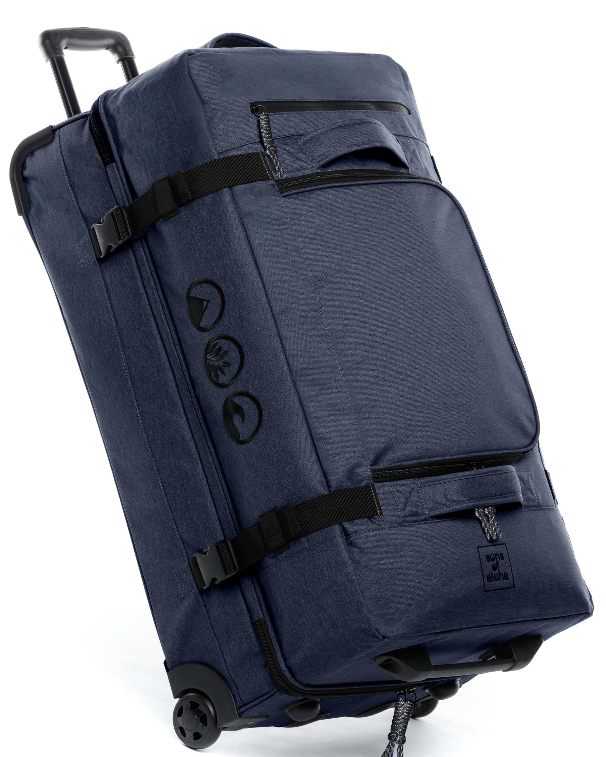 Große Reisetasche mit 2 Rollen Kane Rollkoffer 80 cm Koffer Sporttasche Reise-Trolley, recyceltes Meeresplastik