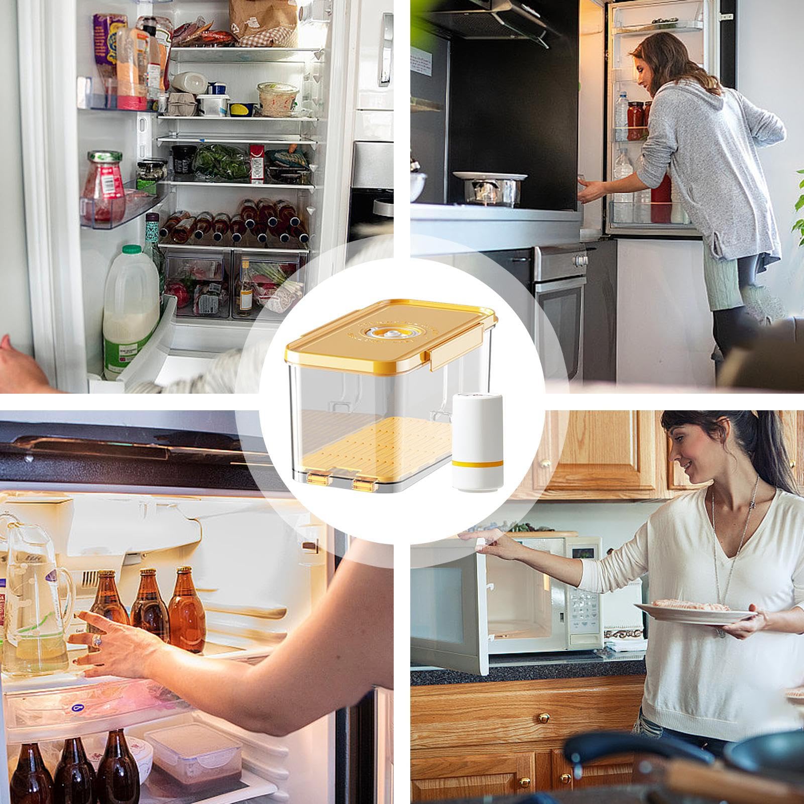 Sigillare contenitori di stoccaggio alimentari,Contenitore di immagazzinaggio alimentare | Contenitori di stoccaggio a prova di perdite con scatola di immagazzinaggio con pompa a vuoto,Contenitore