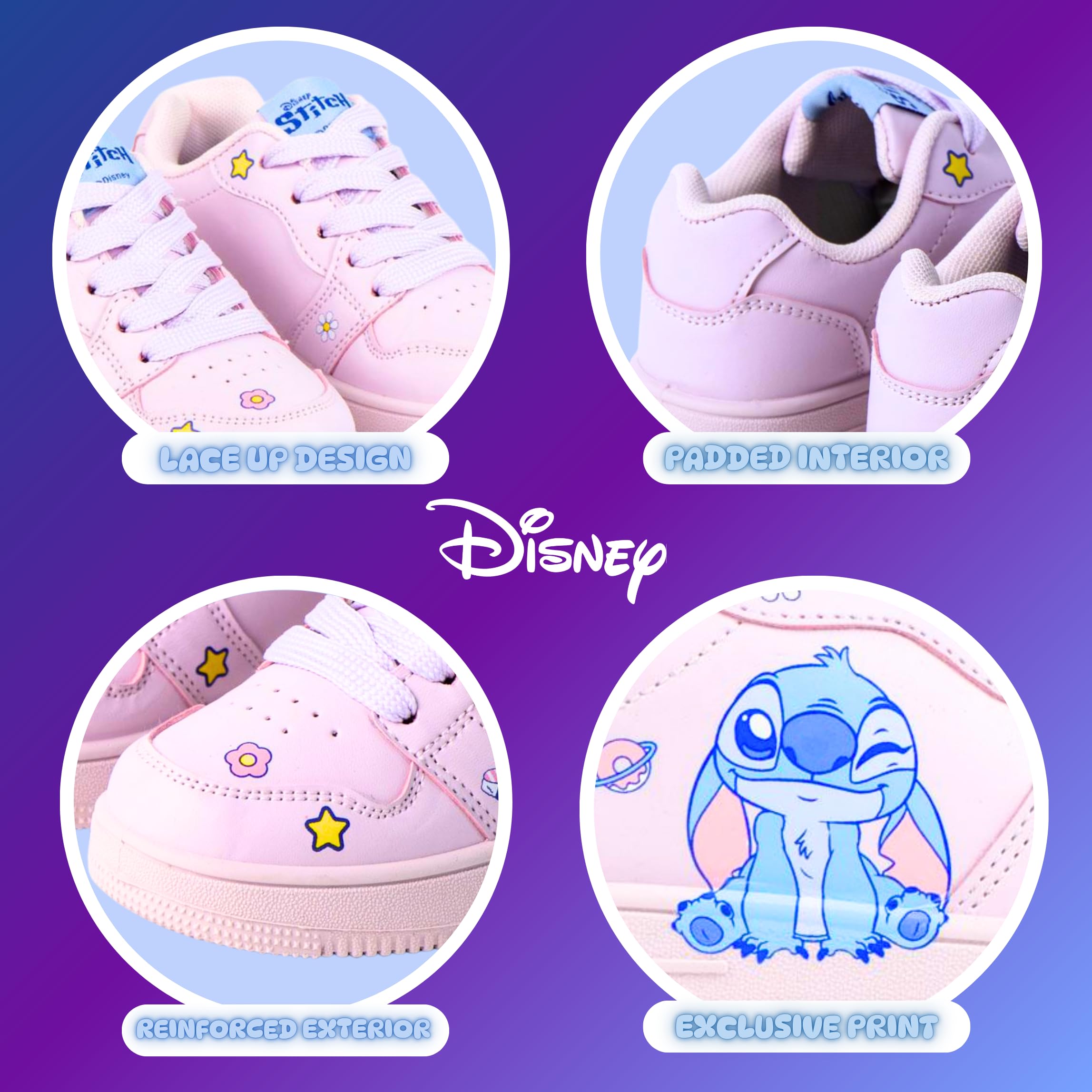 Disney Stitch Scarpe Ragazze, Calzature Bambini, Sneakers Classico, Confezione Inclusa, Taglie EU 30 a 35